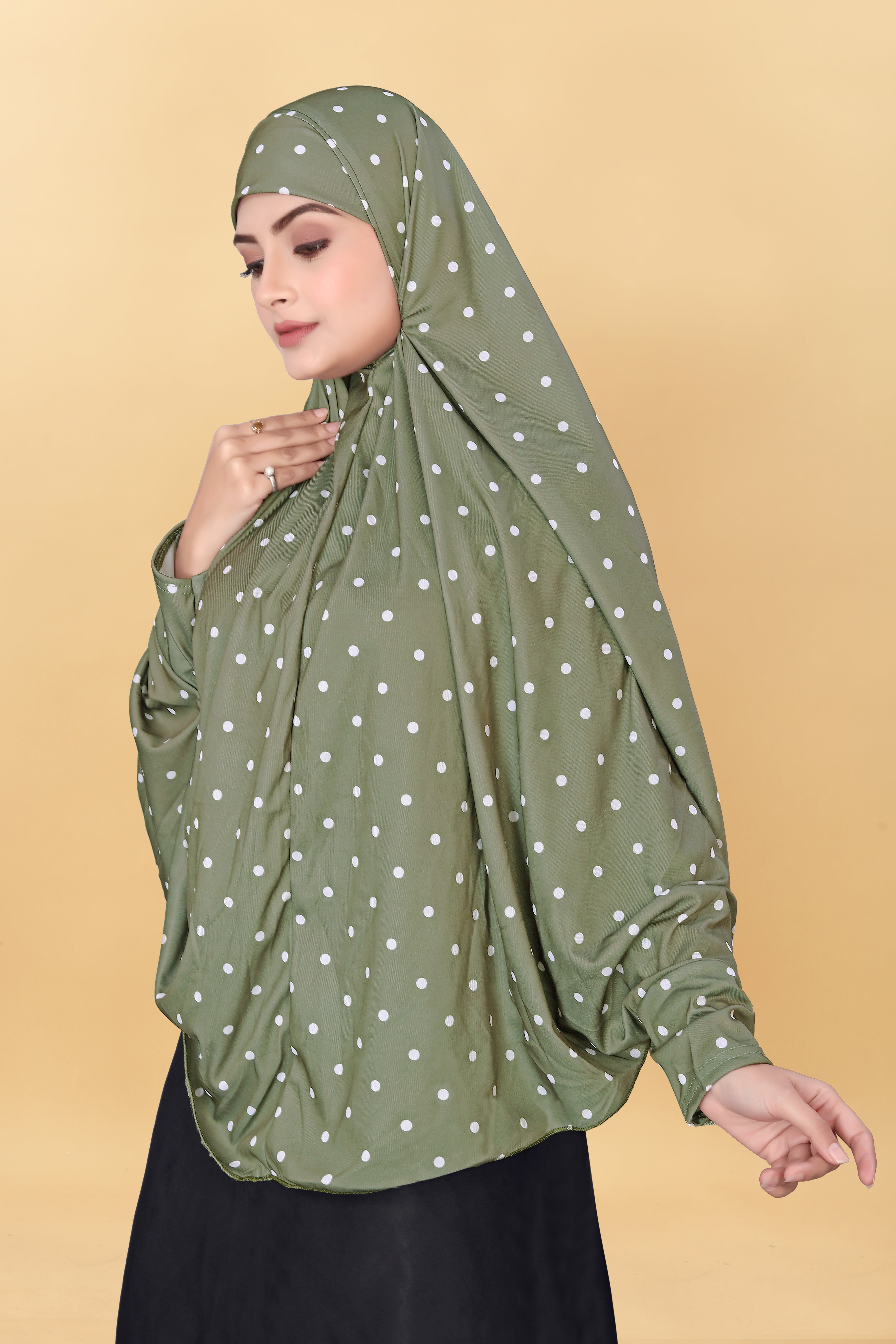 Muslim Wear Printed Sleeve Hijab Rumali