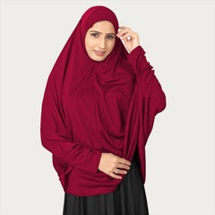 Muslim Women’s Namaz Maroon Wear Hijab,