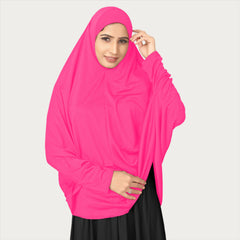 Lycra Fabric Pink Hijab For Womens, Muslim Wear Dupatta