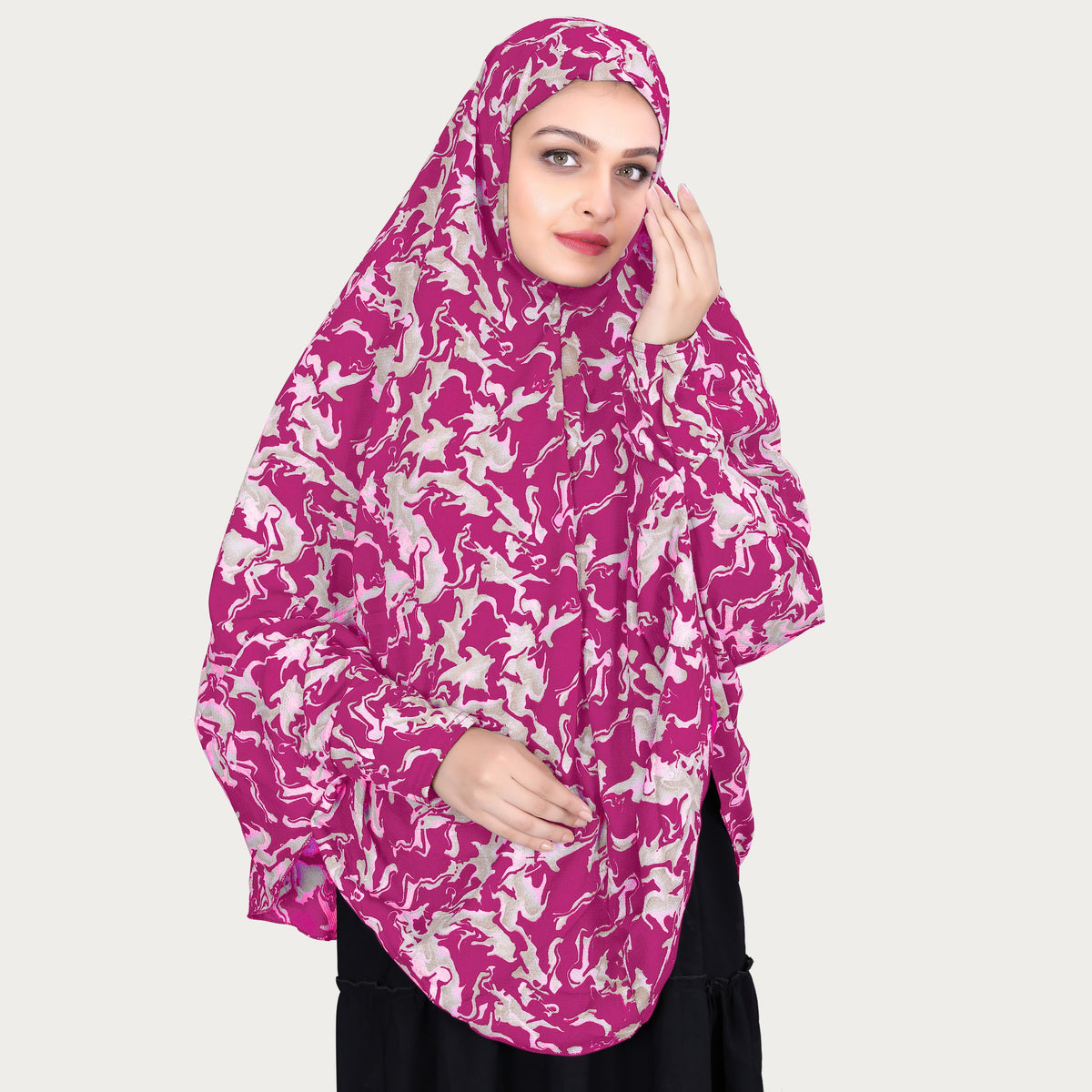 Printed Muslim Wear Sleeve Hijab (Rumali)