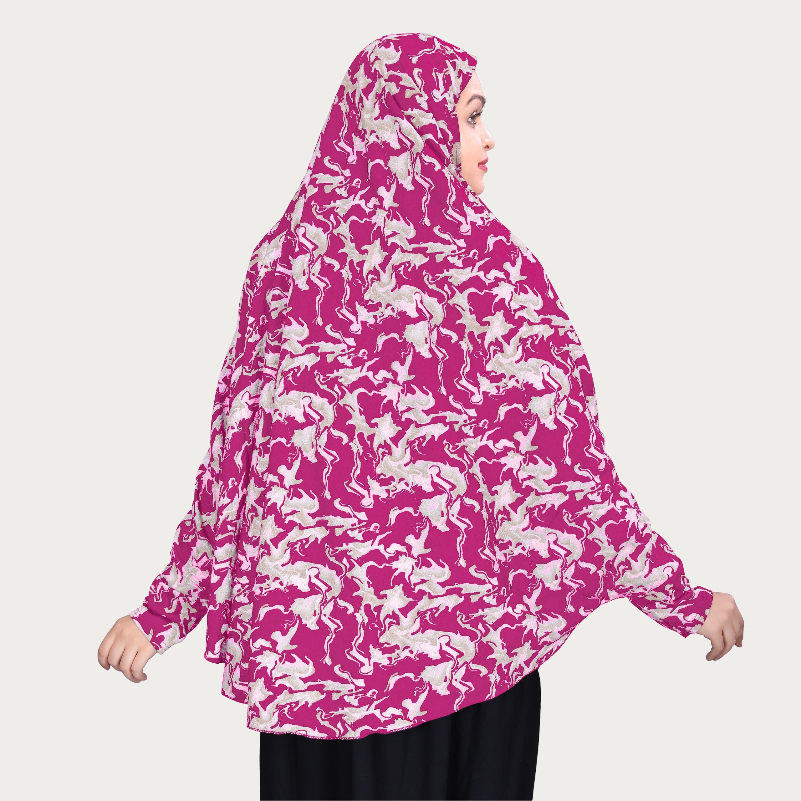 Printed Muslim Wear Sleeve Hijab (Rumali)