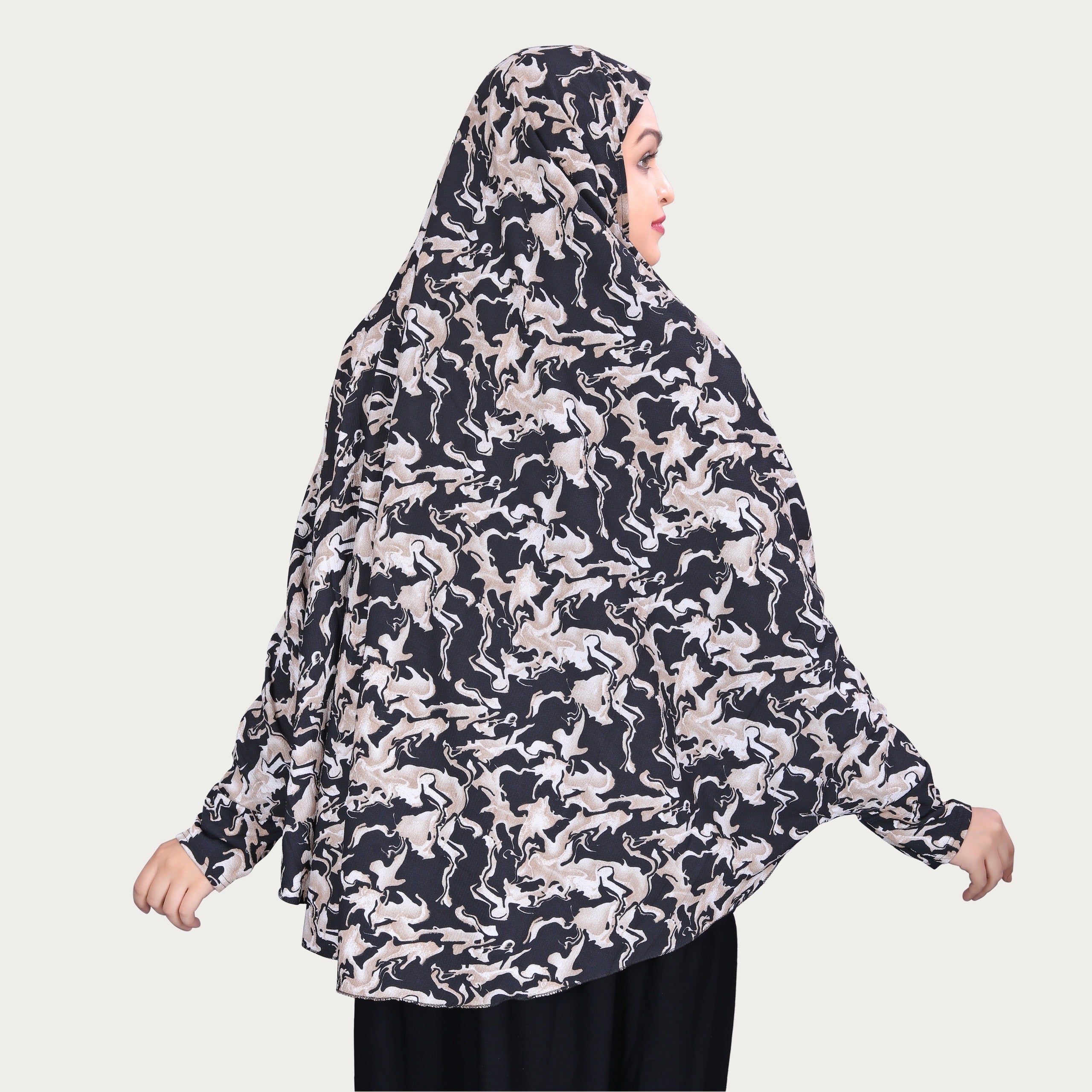 Printed Muslim Wear Sleeve Hijab (Rumali)