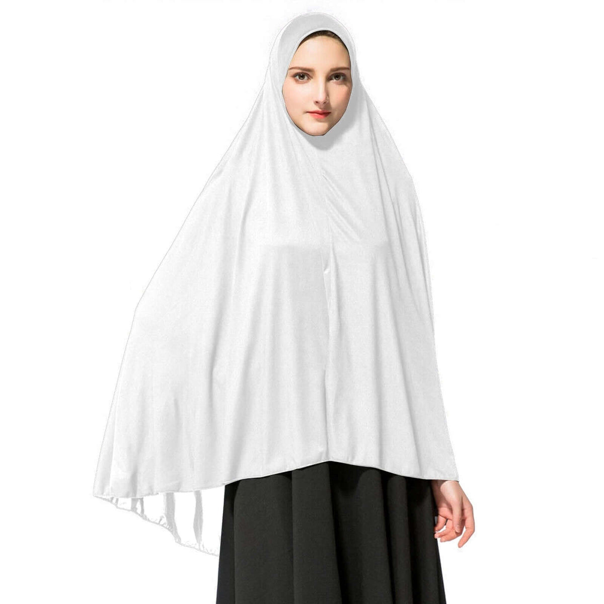 Muslim Wear Namaz Hijab (White)